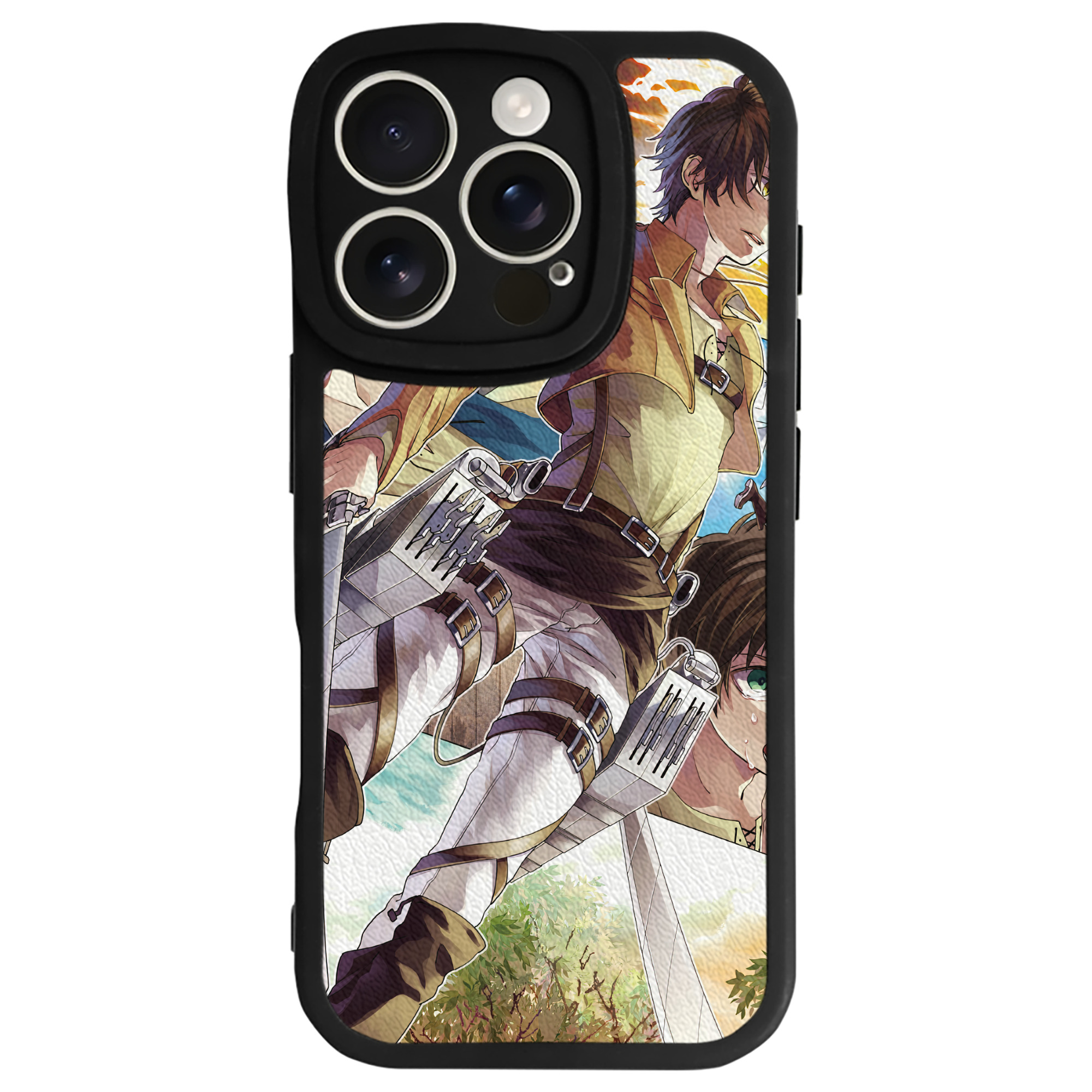 （画像用） 進撃の巨人 Attack on Titan 【iPhone 16シリーズ対応】シリコンスマホケース（レザー調） 材質：シリコン